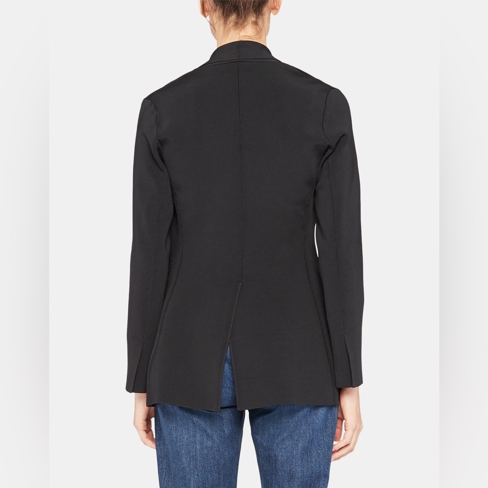 Theory Etiennette Stretch Knit Blazer Black M - Picture 2 of 9